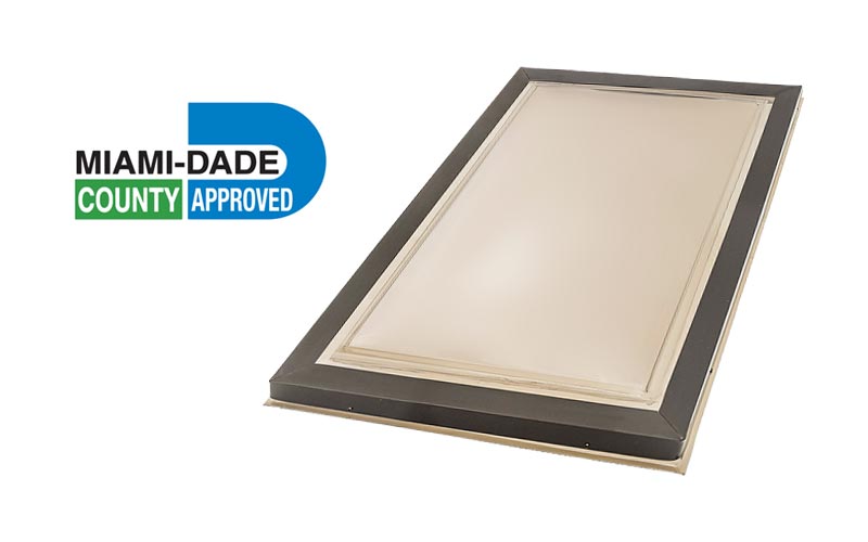 Kennedy Miami Dade NOA Hurricane Rated Curb Mount Polycarbonate Skylight